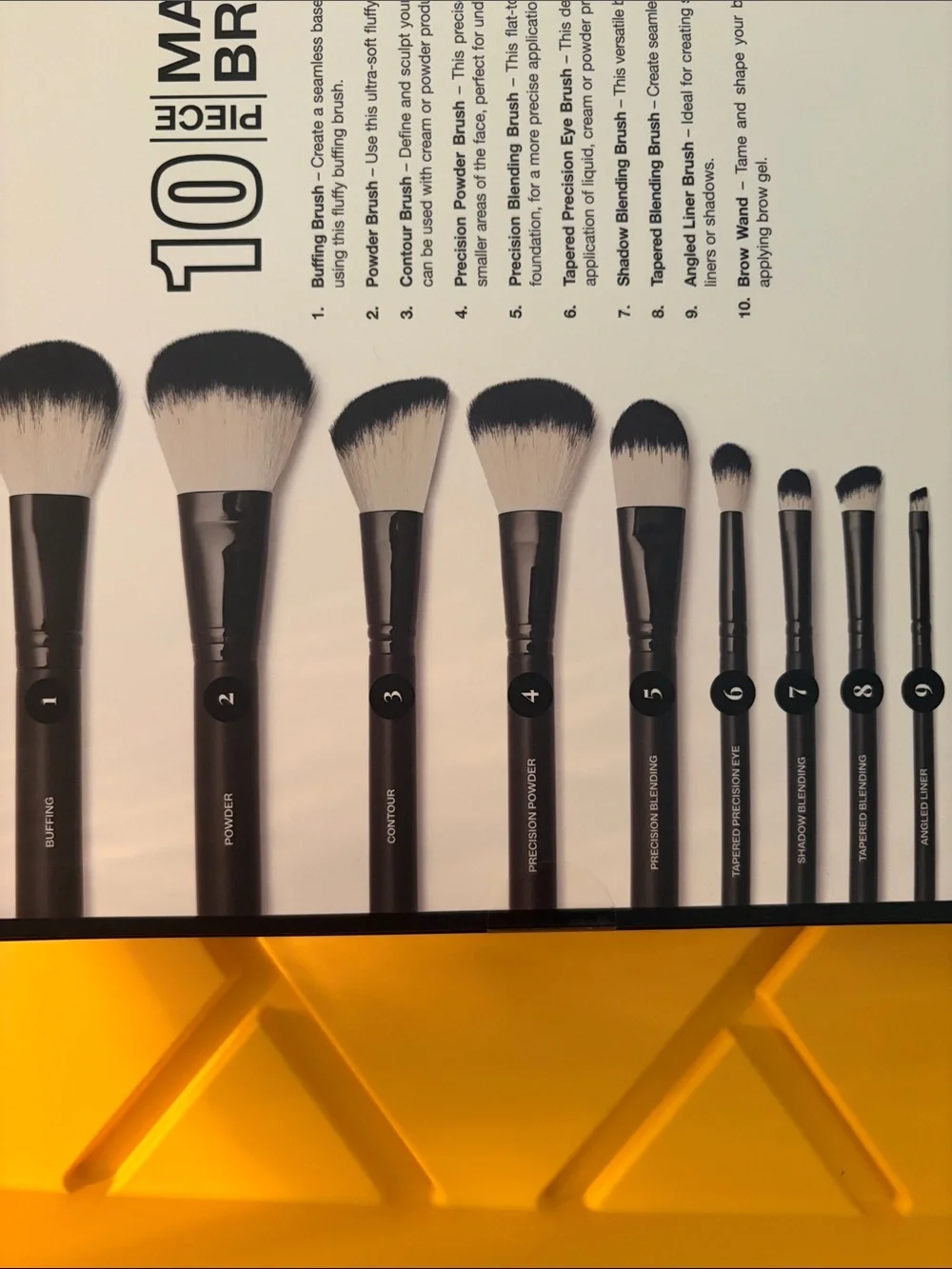 🌴XII Collective 10 Piece Makeup Brush 10 Pc Set